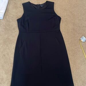 Lands End dark Navy sheath dress 16